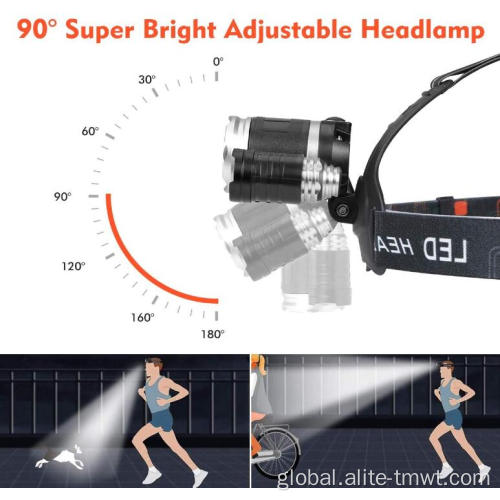 18650 Rechargeable Headlamp Best head flashlight T6 LED High Power battery Rechargeable Adventure headlamp Manufactory